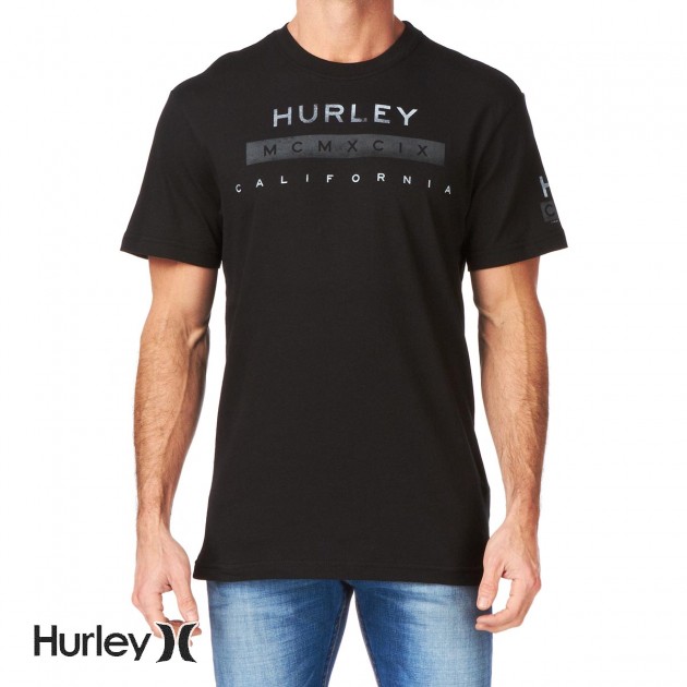Mens Hurley Mean &Clean T-Shirt - Black