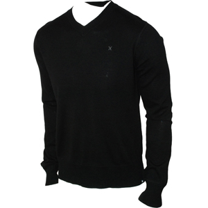 Mens Hurley One & Only V-Neck Sweater. Black