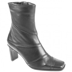 Female Hp6mia Textile Upper Leather Lining Comfort Ankle Boots in Black