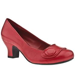 Female Wilma Leather Upper in Red