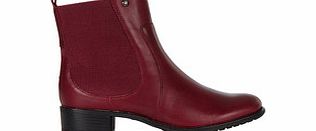 Hush Puppies Lana Chamber wine leather ankle boots