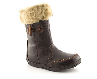 Hush Puppies Leather Mid High Boot - Infant