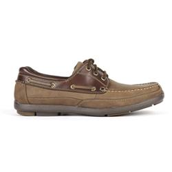 Male Charlestown Leather Upper Leather Lining Comfort Large Sizes in Brown, Navy