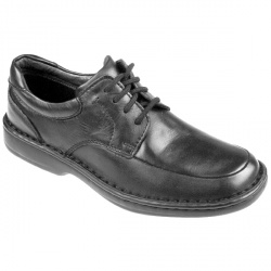 Hush Puppies Mens Hp6globe Leather Upper Leather textile Lining Casual in Black, Dark Brown