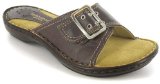 Relax Shoe `Sand 2` Ladies Leather Mule Sandals With Buckle Feature - Brown (Cedar) - 5 UK