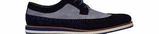 Hush Puppies Scene Longwing navy suede lace-ups
