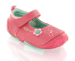 Shoe With Flower Trim - Pre-walker