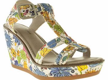 womens hush puppies multi cores floral sandals