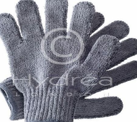 Hydrea London Carbonized Bamboo Exfoliating Gloves BCEG1