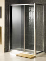 1200 x 760mm Sliding Door Shower Enclosure Pack