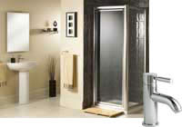 Hydrolux Pivot Door Shower Enclosure Bathroom Suite 900 x 900mm