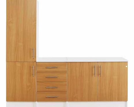 Hygena Athina 3 Piece Fitted Kitchen Unit Package - Beech