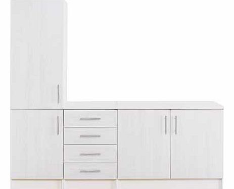 Athina 3 Piece Fitted Kitchen Unit Package - White