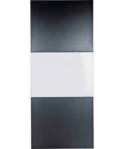 Hygena Chicago 1200mm Wardrobe Doors - Black and White