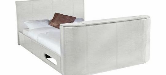 Hygena Hollywood Upholstered Double TV Bed -