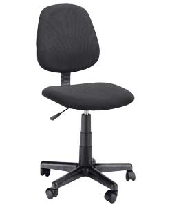 Hygena Mid-Back Gas Lift Swivel Office Chair - Black