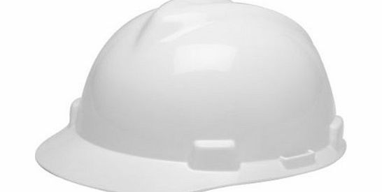 Hymac Hard Hat Safety Helmet FREE Chin Strap Ratchet Style Impact ABS 4 Point All Colours (White)