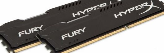 HyperX FURY Series 16GB (2x 8GB) DDR3 1600MHz CL10 DIMM Memory Module Kit - Black