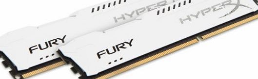 HyperX FURY Series 16GB (2x 8GB) DDR3 1600MHz CL10 DIMM Memory Module Kit - White