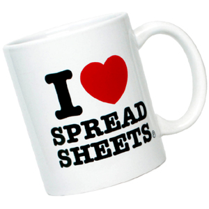 Love Spreadsheets Mug