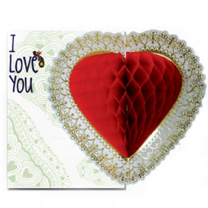 I Love You Anniversary Card with Hanging Paper