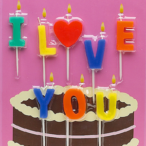 LOVE YOU Cake Candles