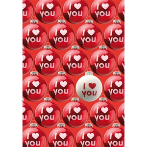 Love You Christmas Baubles Card