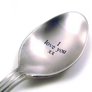 I Love You Vintage Style Stamped Spoon