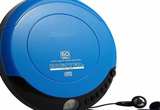 i360 Vintage Retro Series Mini Personal CD Player Compact Disk No Radio For Girls / Boys (Red)