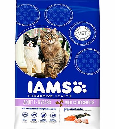 Iams Cat Food ProActive Health Multi-Cat With Norwegian Salmon amp; Chicken 15 kg