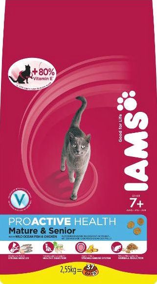 IAMS, 2102[^]0138494 Cat Mature/Senior Fish 2.55kg