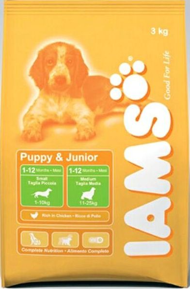 IAMS, 2102[^]0138481 Puppy and Junior Dog Small/Medium Chicken