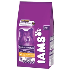 Iams Senior Complete Dog Food with Chicken 15kg