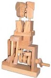 Wooden Self Assembly Kissing Couple Automata Kit