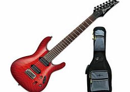 S7521QM 7-String Guitar Trans Red Burst +