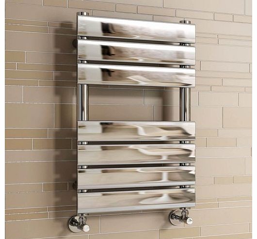 650x400 mm Chrome Designer Flat Panel Towel Rail Radiator Heated Bathroom Warmer