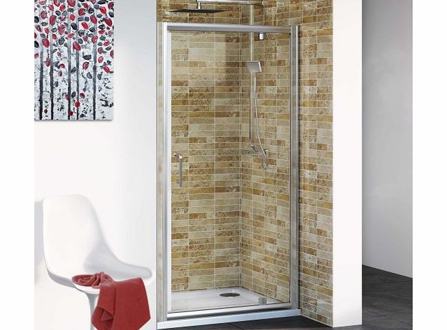 iBath 800 mm Modern Pivot Hinge Glass Cubicle Door Bathroom Alcove Shower Enclosure