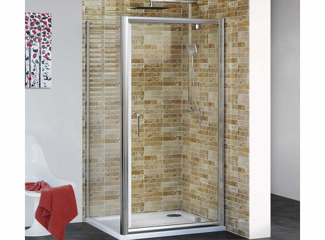 iBath 800 x 800 mm Pivot Glass Shower Door Corner Enclosure with Side Panel   Tray Set