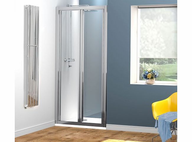 iBath 800mm Bi-Fold Glass Shower Enclosure Cubicle Doors Set