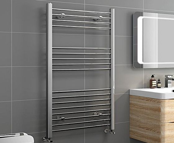 iBathUK 600 x 1200 Heated Towel Rail / Radiator / Warmer - Straight Chrome 2330 BTUs
