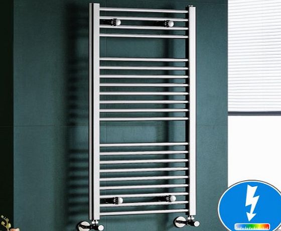 iBathUK Maine Thermostatic Chrome Straight Electric Towel Rail