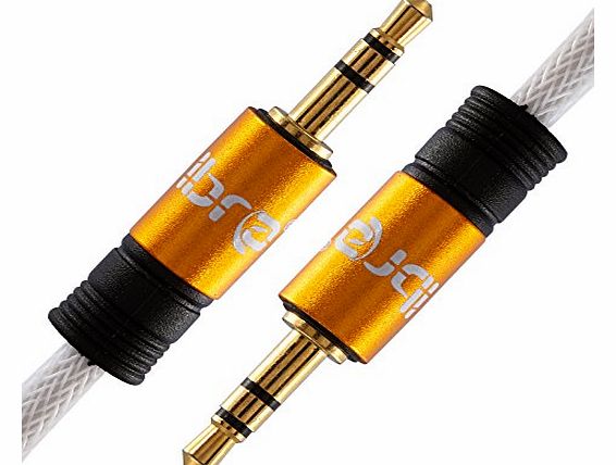 IBRA 3.5mm Stereo Jack to Jack Audio Cable Lead Gold 3 m