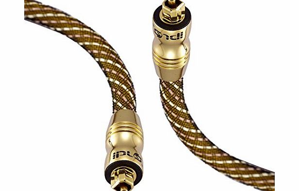 IBRA 3M Master Gold Digital Optical Cable - suitable for PS3, Sky, Sky HD, LCD, LED, Plasma, Blu-ray, Home Cinema Systems, AV Amps