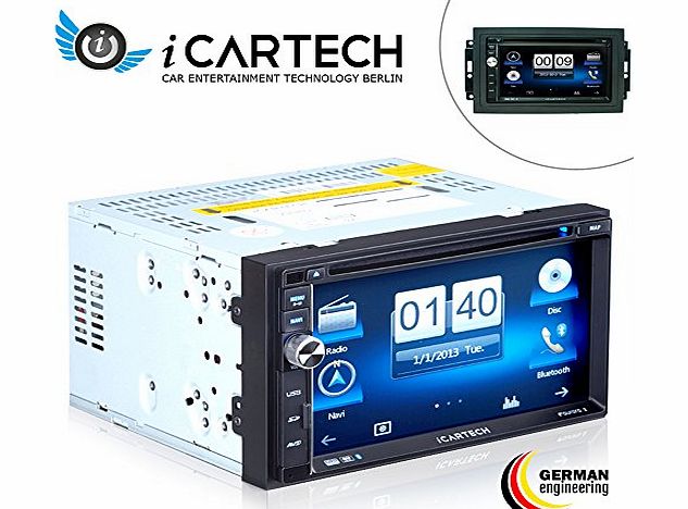 ICARTECH HIGH Quality 2din 7`` ? For Chrysler, Jeep, Dodge ? Multimedia SAT NAV 1.2 GHZ ? German Brand: ICARTECH ? Car Stereo DVD Player Navigation System Touchscreen with FREE Installation Tool Kit   Europe Ma