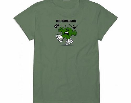 Ice-Tees MR GAME RAGE - Gamers, gamepad mr men parody mens T Shirt