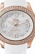 Ice-Watch Ladies Ice-Crystal Rose Gold White Watch
