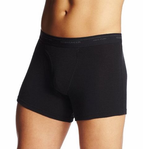 Icebreaker Oasis Mens Everyday Boxer Shorts with Fly Black black Size:XL