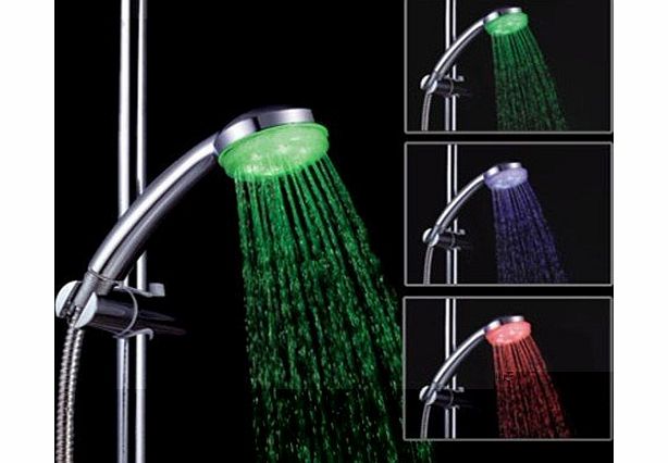 IceMoon Colour Changing LED Shower Head, Colour Changes with changing Water Temp