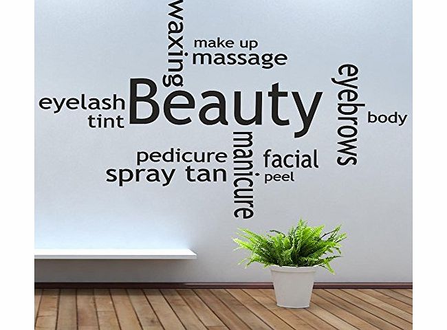 iClobber Beauty Salon Collage Spray Tan Nail Polish Wall Art Mural Sticker Quote Picture Vinyl Art Design Wall Art Mural Sticker Quote Picture Vinyl Art Large Black