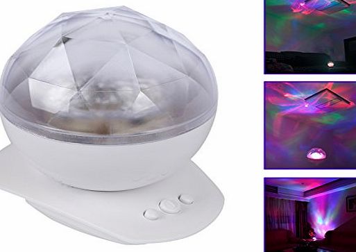 ICOCO Lifelike Aurora Borealis Projector Lamp Colorful Led Night Light with Speaker Music MP3, Garden Light, Decorative Light, Mood Light for Christmas, Kids Room, Bedroom, Living Room